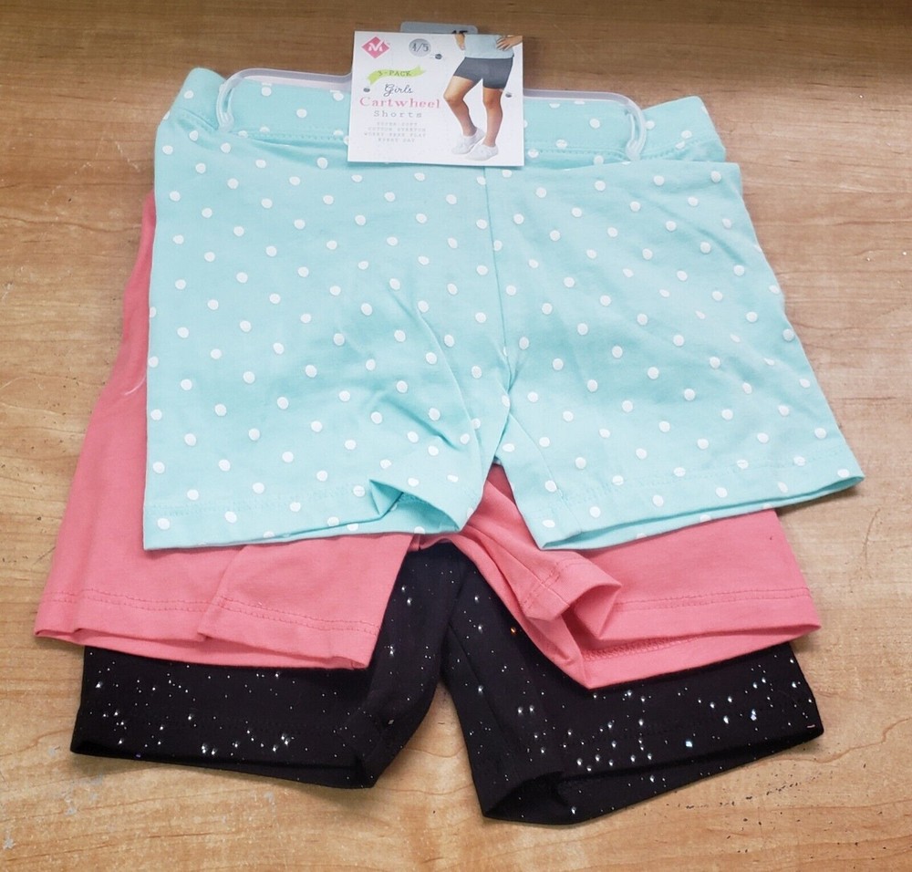 MEMBERS MARK Girls Cartwheel Shorts 3-Pack - Select Color & Size - NEW-image