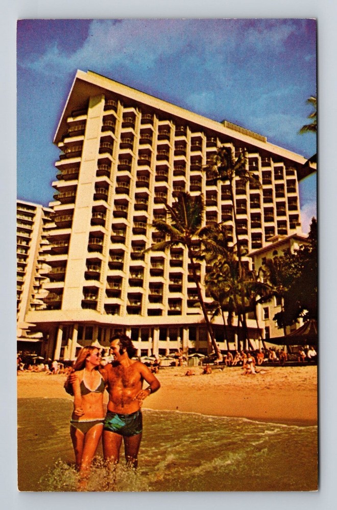 Vintage Waikiki HI Surfrider Hotel Advertising Antique Postcard