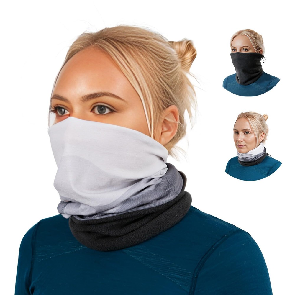 Adjustable fit Winter buff gaiter, Ski Mask- Breathable face mask for cold we...
