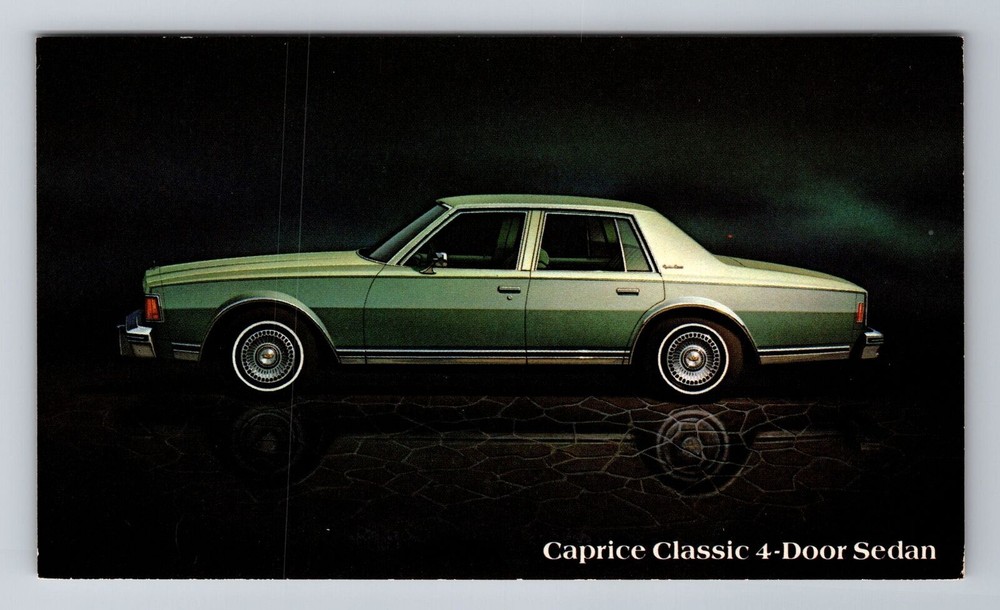 Caprice Classic 4 Door Sedan, Cars, Transportation, Antique Vintage Postcard