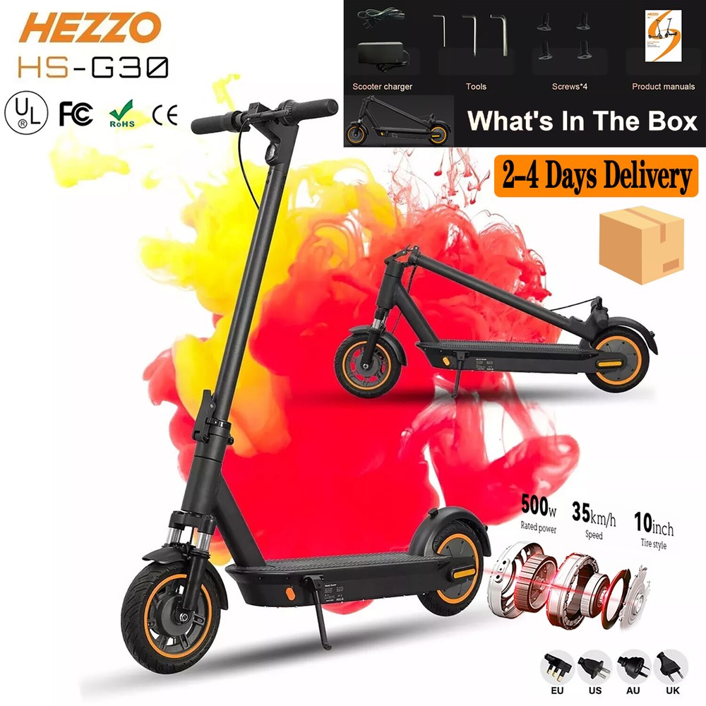 HEZZO 500W Electric Scooter for Adults 28 Mile Range 22 MPH Speed APP Connected  