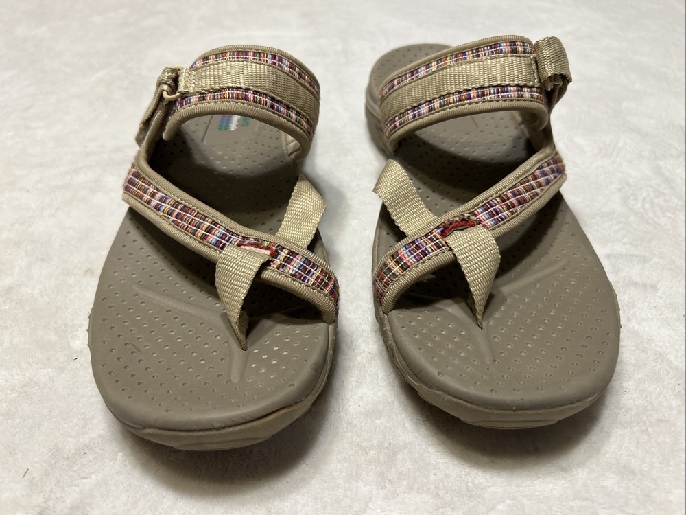Skechers Women's Reggae Strap Sandals Size 10 in Beige Gray Taupe for Outdoor Lifestyle
