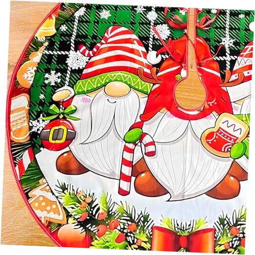 Christmas Tree Skirt 48 Inch for Indoor Outdoor Bowknot Christmas Tree Skirt