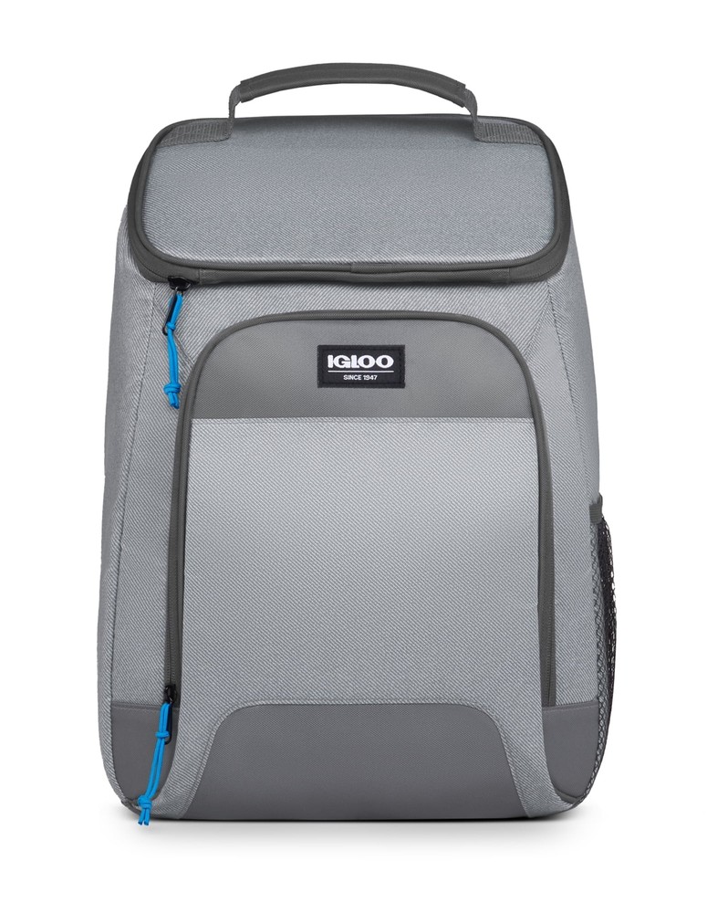 Igloo Laguna 24-Can Soft Sided Cooler Backpack in Gray Twill Ibiza