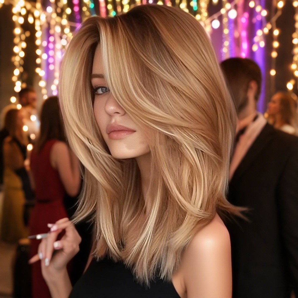 Highlight Brown Blonde 100% Human Hair 13x4 Lace Front Wigs for Women