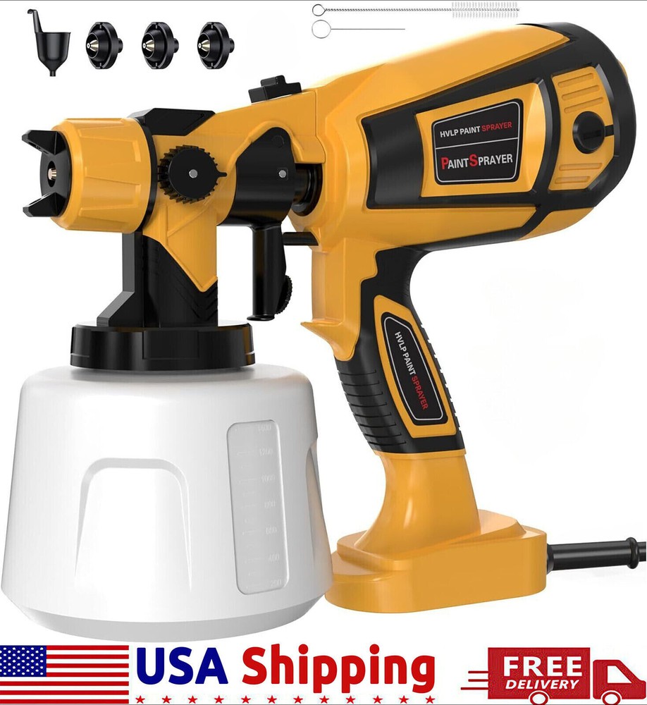 1400ML Electric Paint Sprayer 1000W Spray Gun Handheld Painting Gun Tool Nozzles