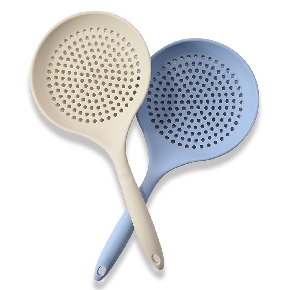 Large Heat-Resistant Food-Grade Silicone Slotted Spoon Strainer Skimmer Colander