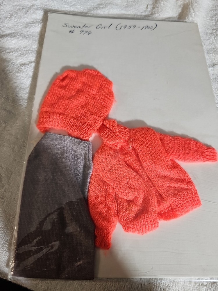 Vintage Barbie Sweater Girl 976 From  1959-62 Original Skirt  Cardigan Sweater