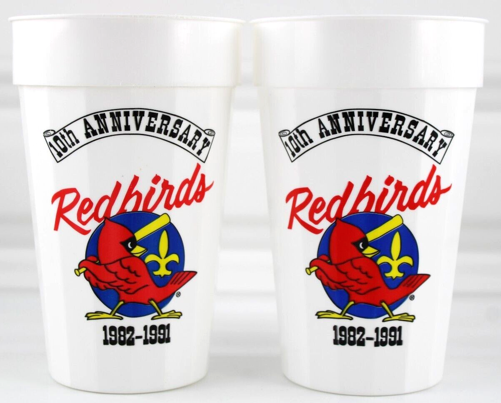 1991 TRIPLE A BASEBALL ALL STAR GAME LOUISVILLE REDBIRDS LOT OF 2 SOUVENIR CUPS