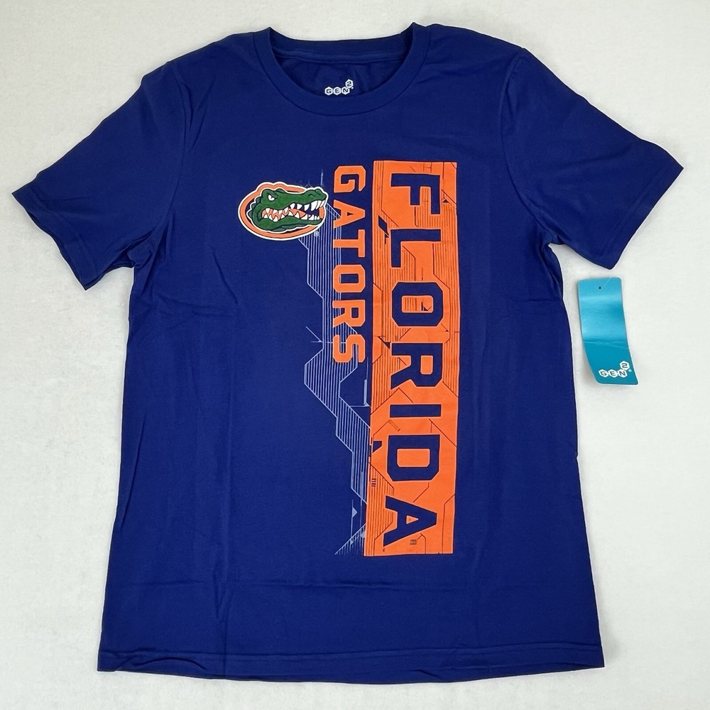 Gen2 Florida Gators Youth Large 14-16 T-Shirt Short Sleeve NCAA The Swamp Blue