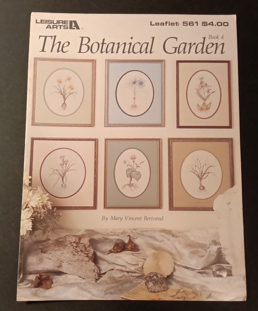 Leisure Arts: THE BOTANICAL GARDEN Cross Stitch Book #451  Mary Vincent Bertram