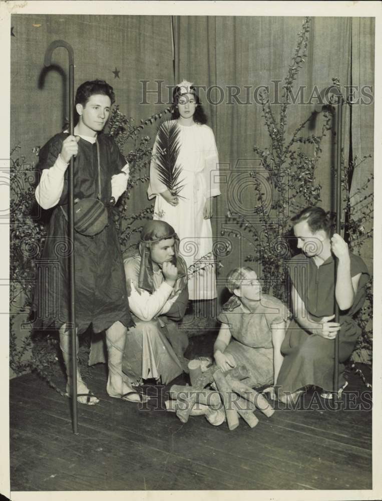 1933 Press Photo University of Southern California students rehearse for play