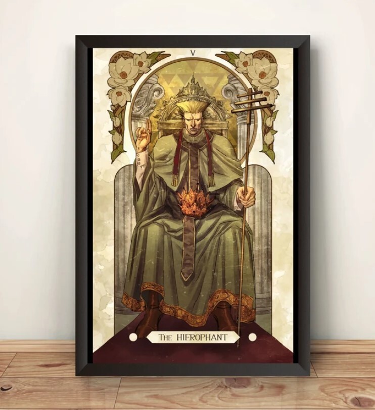 Guile Street Fighter Tarot Card High-Quality Art Print Poster