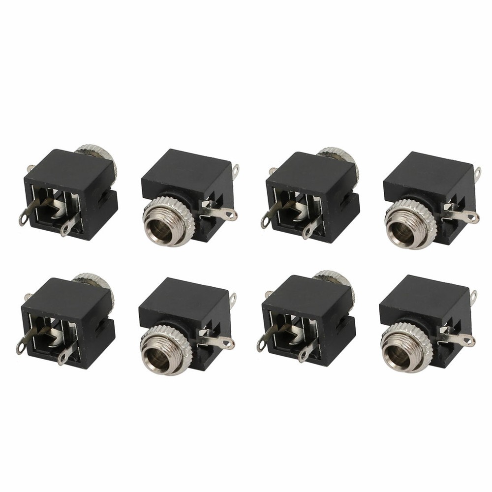 8 Pcs 3.5mm Female Stereo Audio Socket Jack Connector 3 Terminal PCB Mount