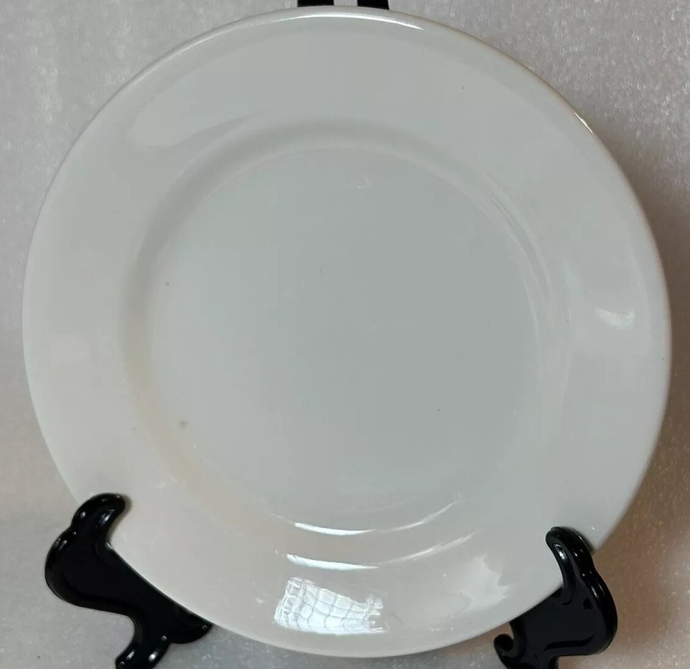 Buffalo China Restaurant Ware Salad Or Bread Plate White 7.25in 1963 Retro VTG