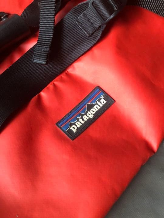 Patagonia Black Hole Bag Orange Large Capacity Used with Shoulder Strap