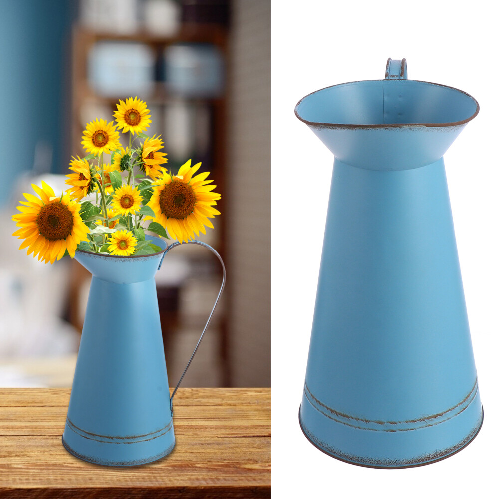 Vases Decor Tin Flower Bucket Decorative and Functional Rustic