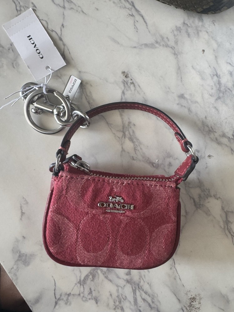NWT Coach Mini Nolita Bag Charm In Signature Denim CZ085/CW542/CDB23