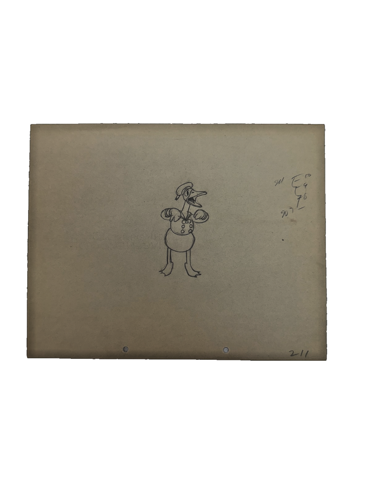 Disney Donald Duck Original Production Drawing from Orphan's Benefit 1934