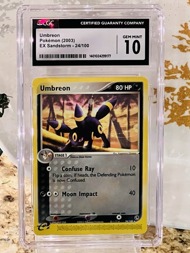 Umbreon 24/100 CGC 10 GEM MINT EX Sandstorm Rare Vintage 2003 Pokemon Card