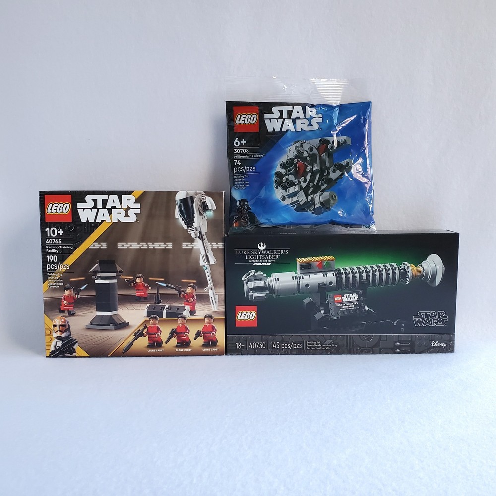 LEGO Star Wars 40730 Luke Skywalker’s Lightsaber 40765 Kamino Training GWP lot 3