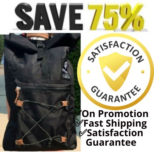 Unisex Black Banded Backpack for School Work College Laptop Clearance Sale-image