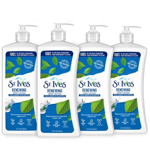 St. Ives Renewing Hand & Body Lotion for Women with Pump, Daily Moisturizer C...