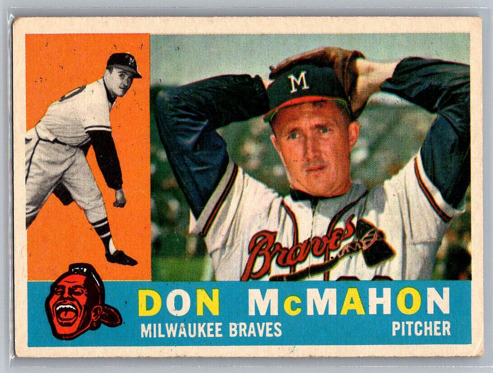 # 189 Don McMahon Milwaukee Braves 1960 Topps / Low Grade