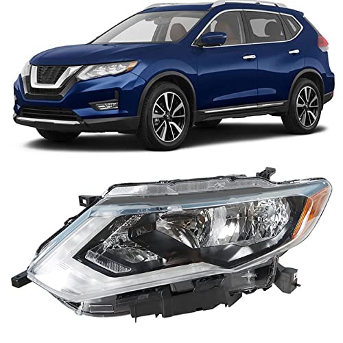 Headlight Assembly for Nissan Rogue 17–19 Left Driver Side Halogen