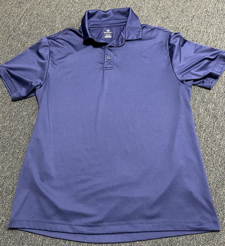 Rorie Whelan Men's Navy Blue Golf Polo Shirt Size Large Short Sleeve