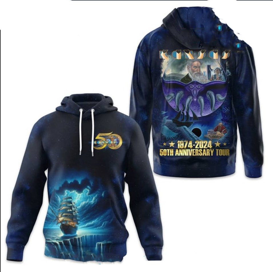 3d hoodie, Kansas Band 50th Anniversary Tour Hoodie, gift fans