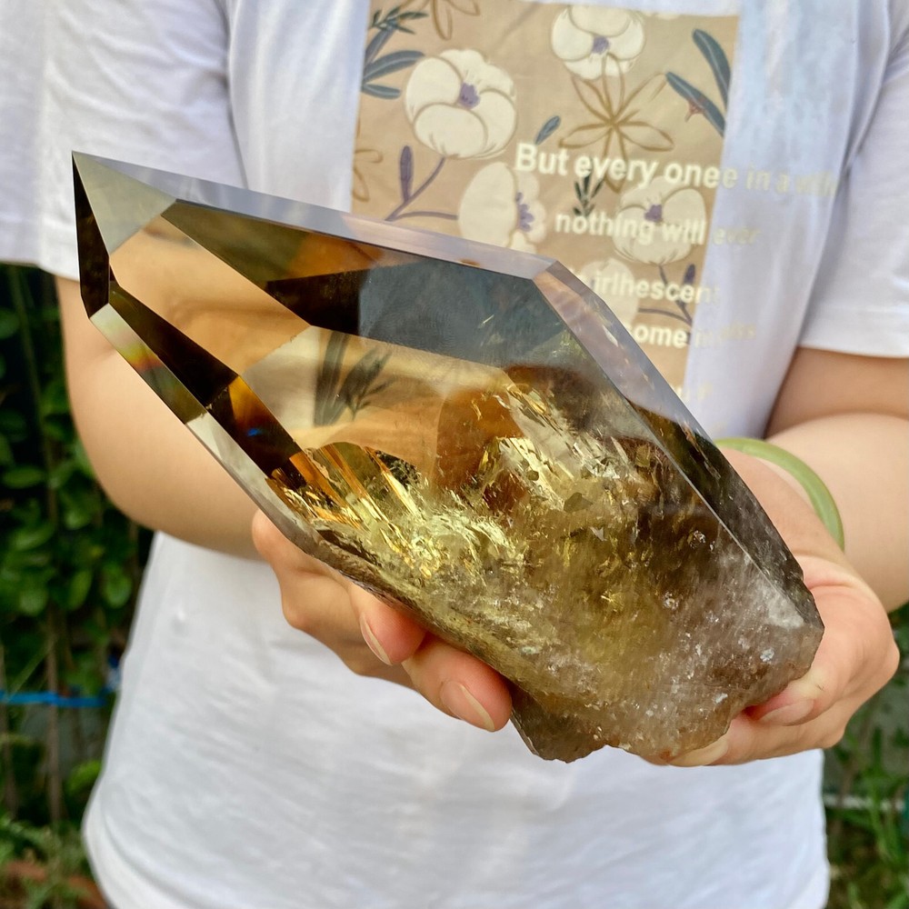 1.87LB Natural Citrine Backbone Cluster Mineral Specimen for Healing & Energy