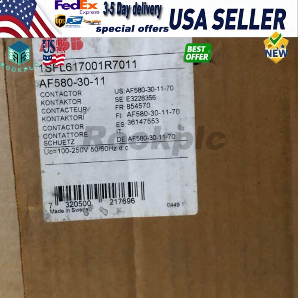 New ABB AF580-30-11 AF5803011 Three-pole AC Contactor 100-250V 1SFL617001R7011