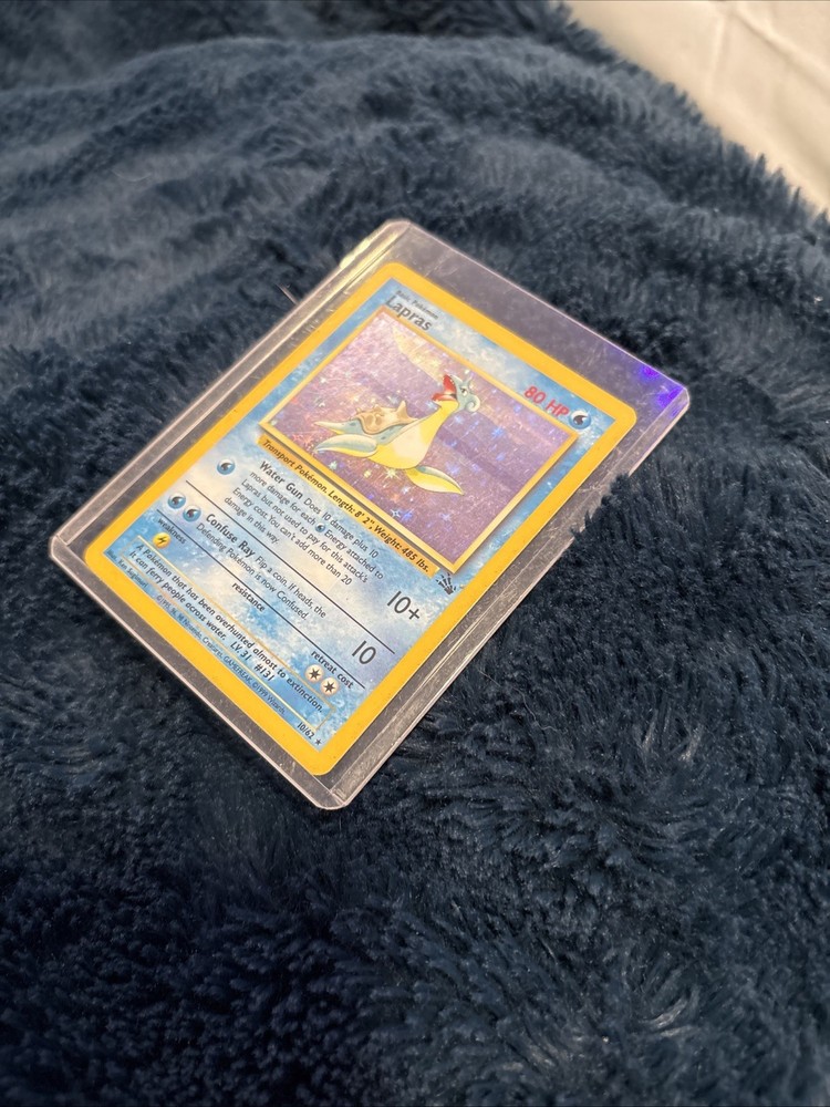 Pokémon TCG Lapras Fossil Holo Rare Card 10/62 Mint/near Mint Condition
