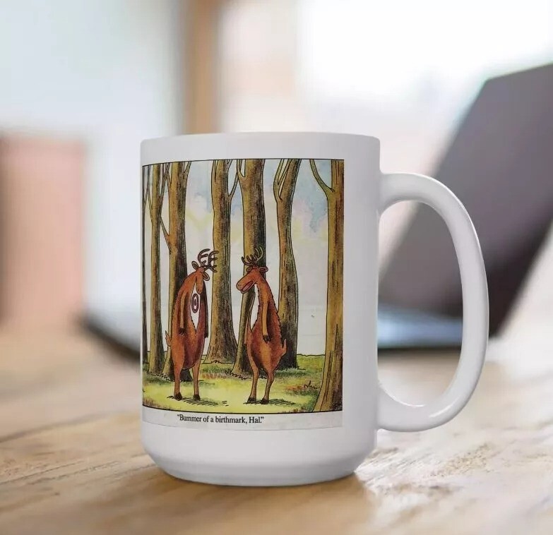 Bummer of Birthmark Hal Far Side 1986 Gary Larson Coffee Mug