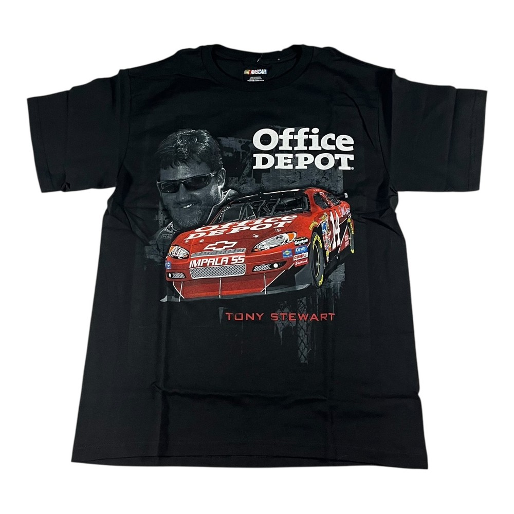 Tony Stewart #14 NASCAR T-Shirt Office Depot Old Spice Team Collection M New