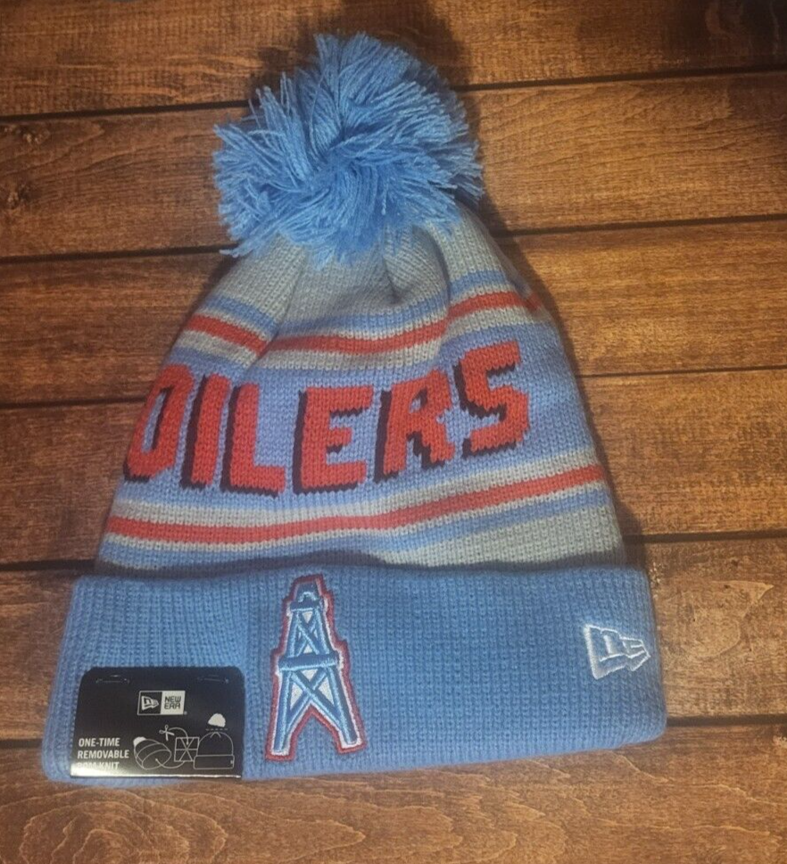 NFL Houston Oilers Retro Sideline Beanie by New Era On-Field Historic  