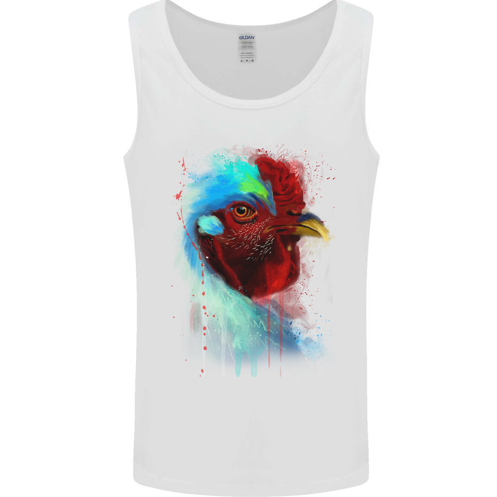 A Chicken Watercolour Mens Vest Tank Top