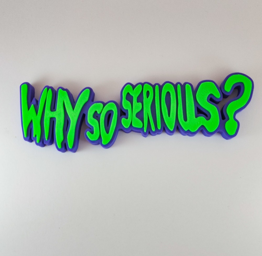 Why So Serious? Joker Sign-Decor Piece-Movie Logo Stand-Iconic Dark Knight