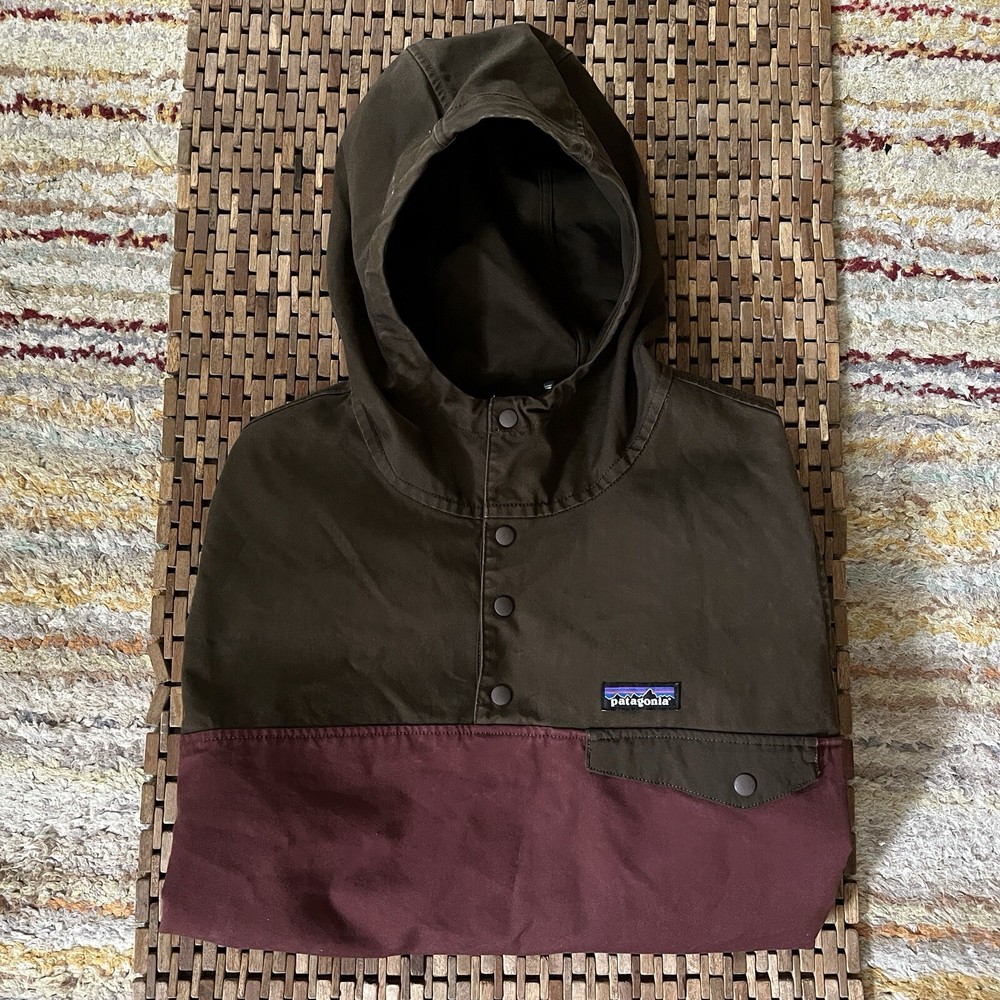 Patagonia Snap T Canvas Anorak Hoodie Hoody Red Brown Men’s Size Medium