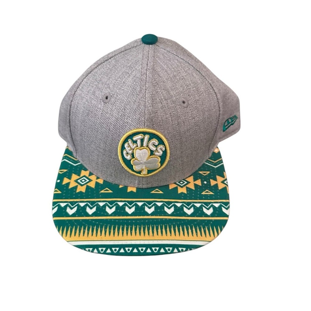 Boston Celtics Aztec New Era 9FIFTY Cap Grey and Green
