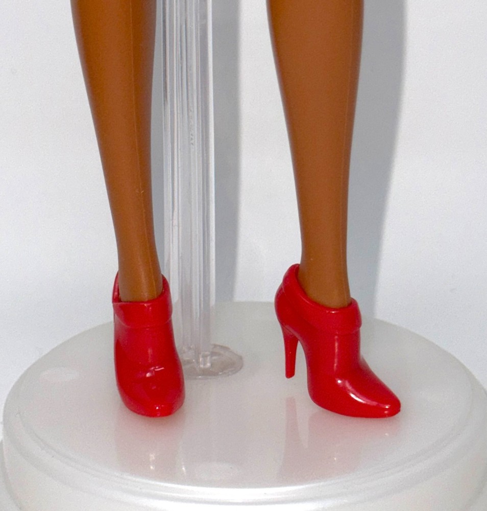Barbie Basics Collection Red Model Muse Doll Outfit Shoes High Heel Ankle Boots