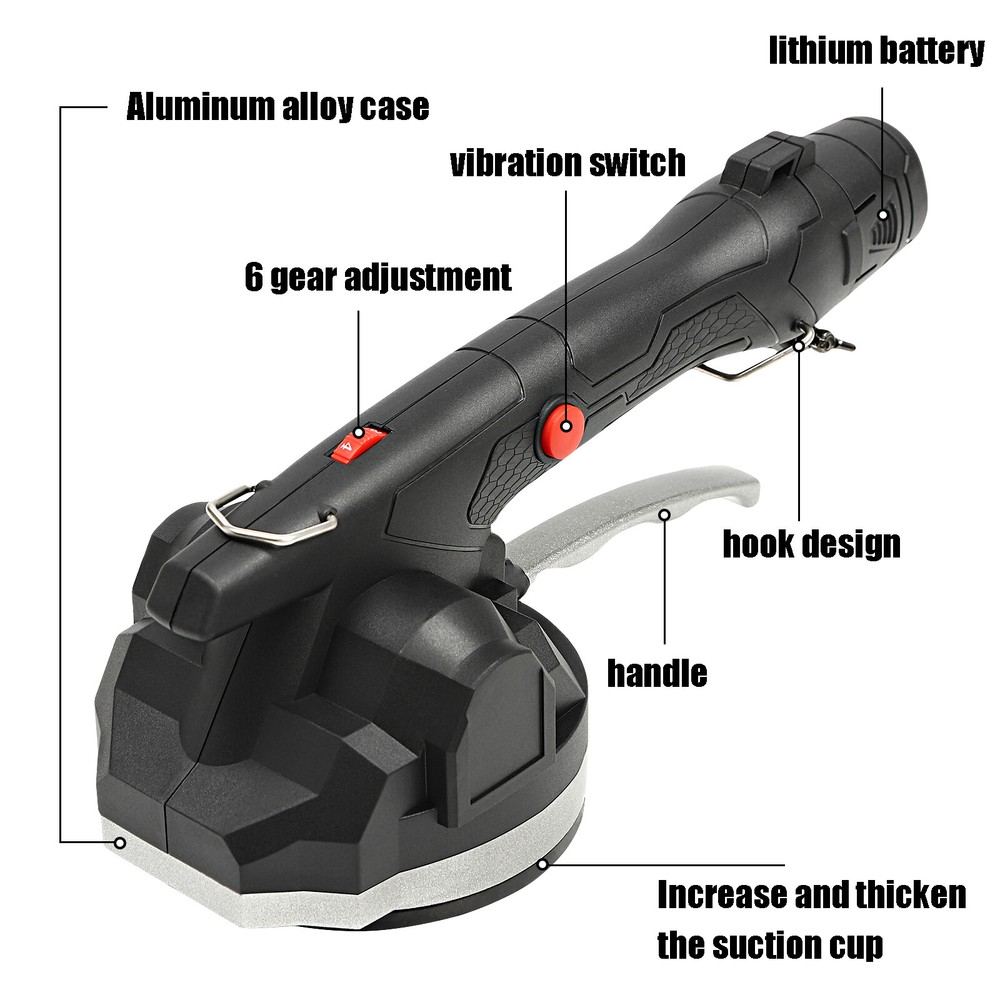 Automatic Tile Vibrator Suction Cup Floor Laying Machine Leveling Tool Hand-Held