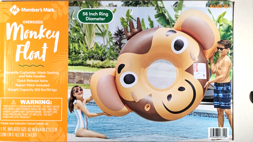 Members Mark Oversized Monkey Inflatable Pool Float-image