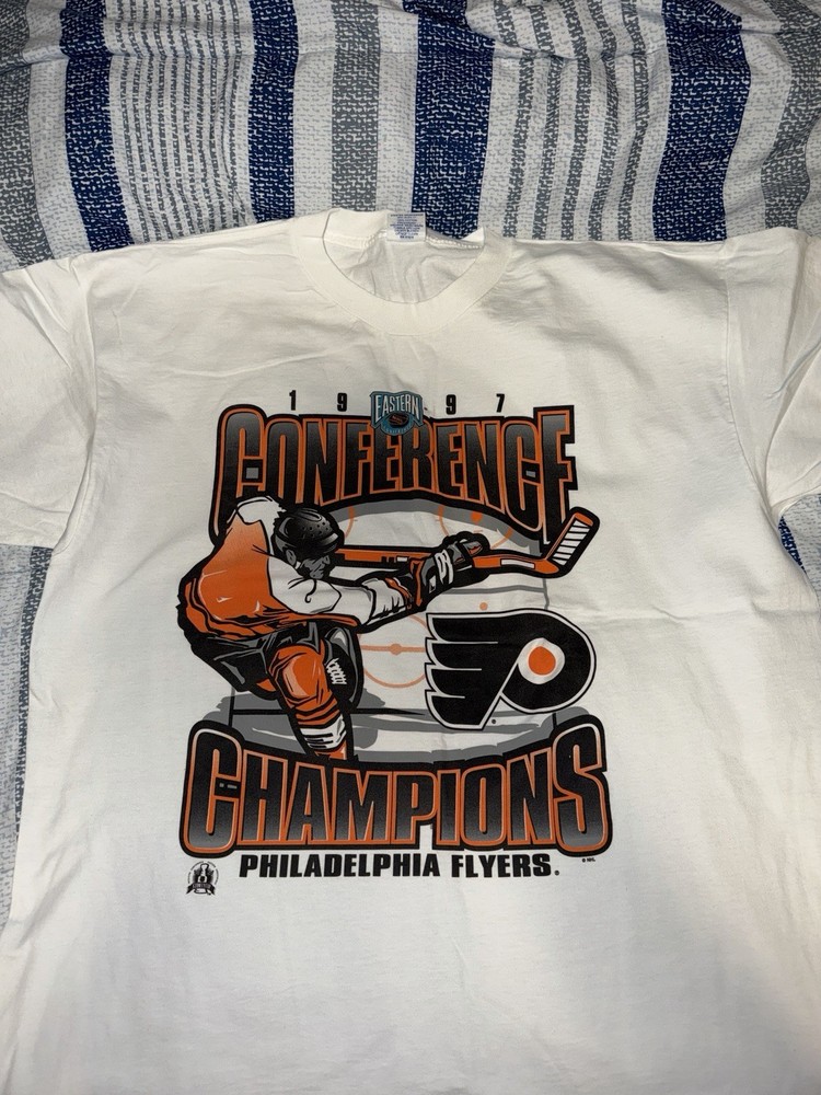 Vintage Philadelphia Flyers Eastern Conference Champions Shirt Size XL