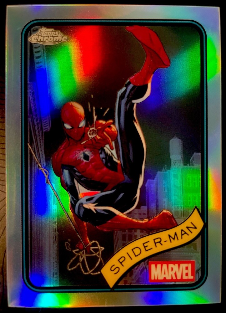 2025 Topps Chrome Marvel # 101 Spider-Man Refractor