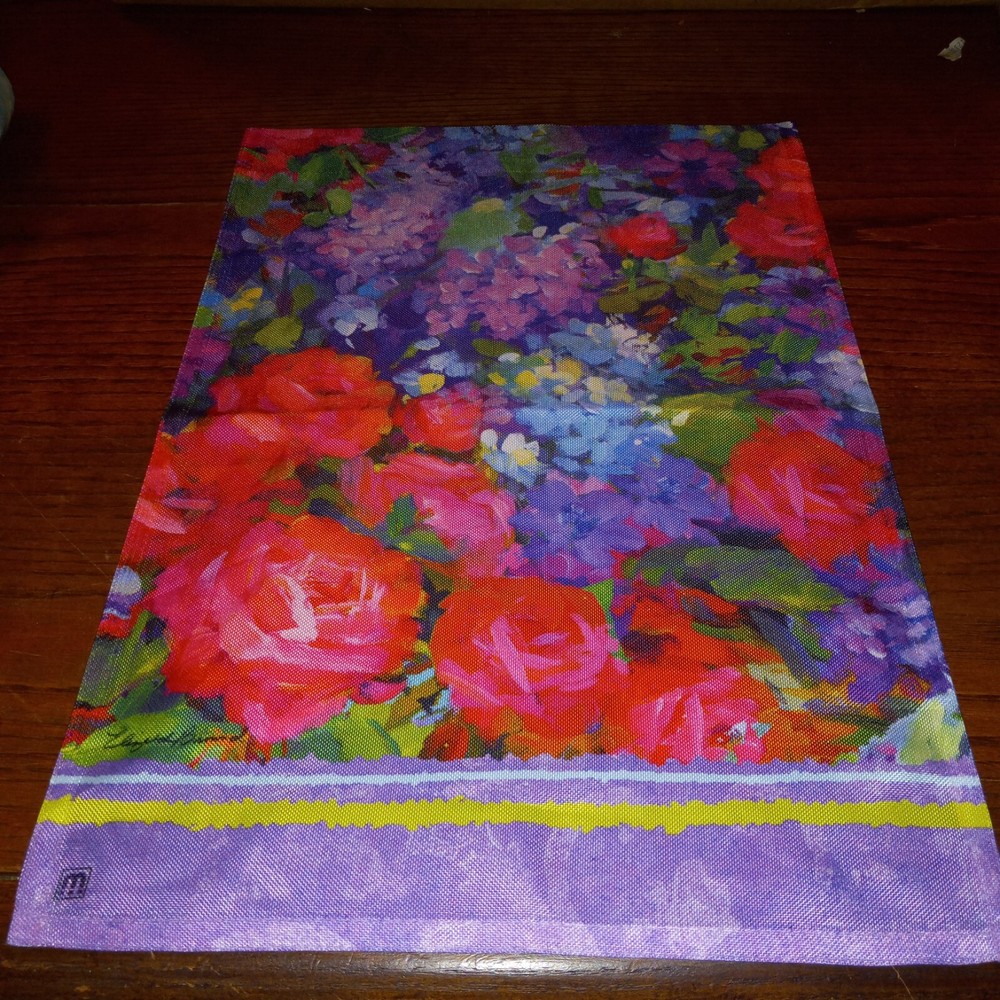 Flowers Flower Floral Clusters Pink Purple Garden Flag Magnet Works