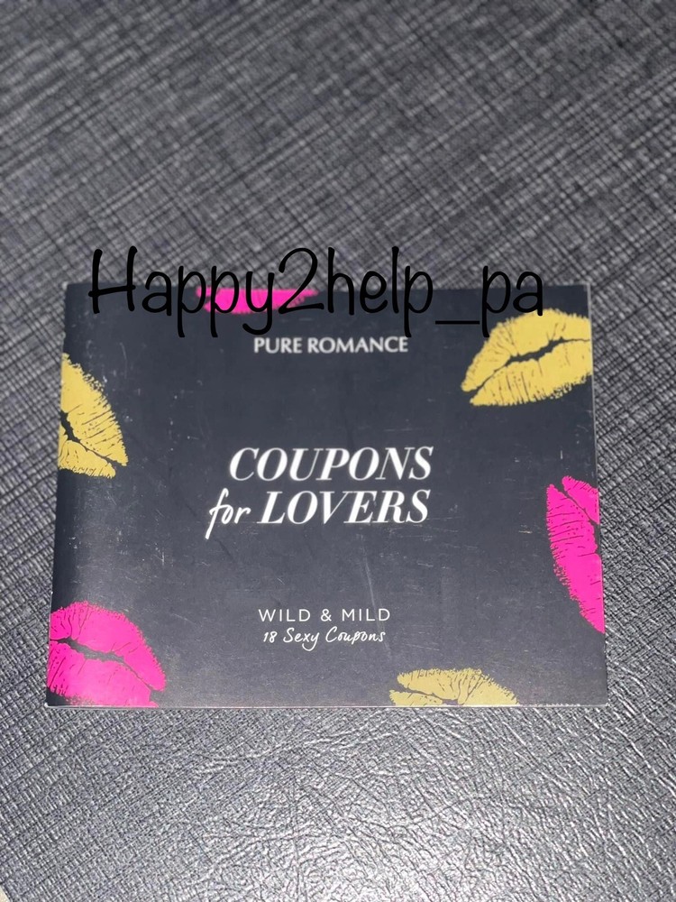 Pure Romance “Coupons For Lovers” Sexy Coupon Book - Romantic - Brand New-image
