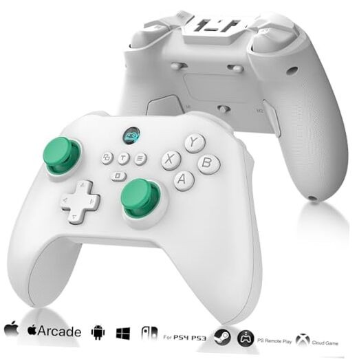 Wireless Gaming Controller for iPhone 15/14, iPad, Tablet, white