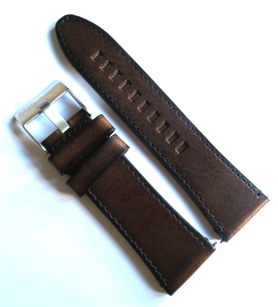 Diesel Original Replacement Leather Strap DZ4611 Watch Band Brown 26 mm